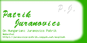 patrik juranovics business card